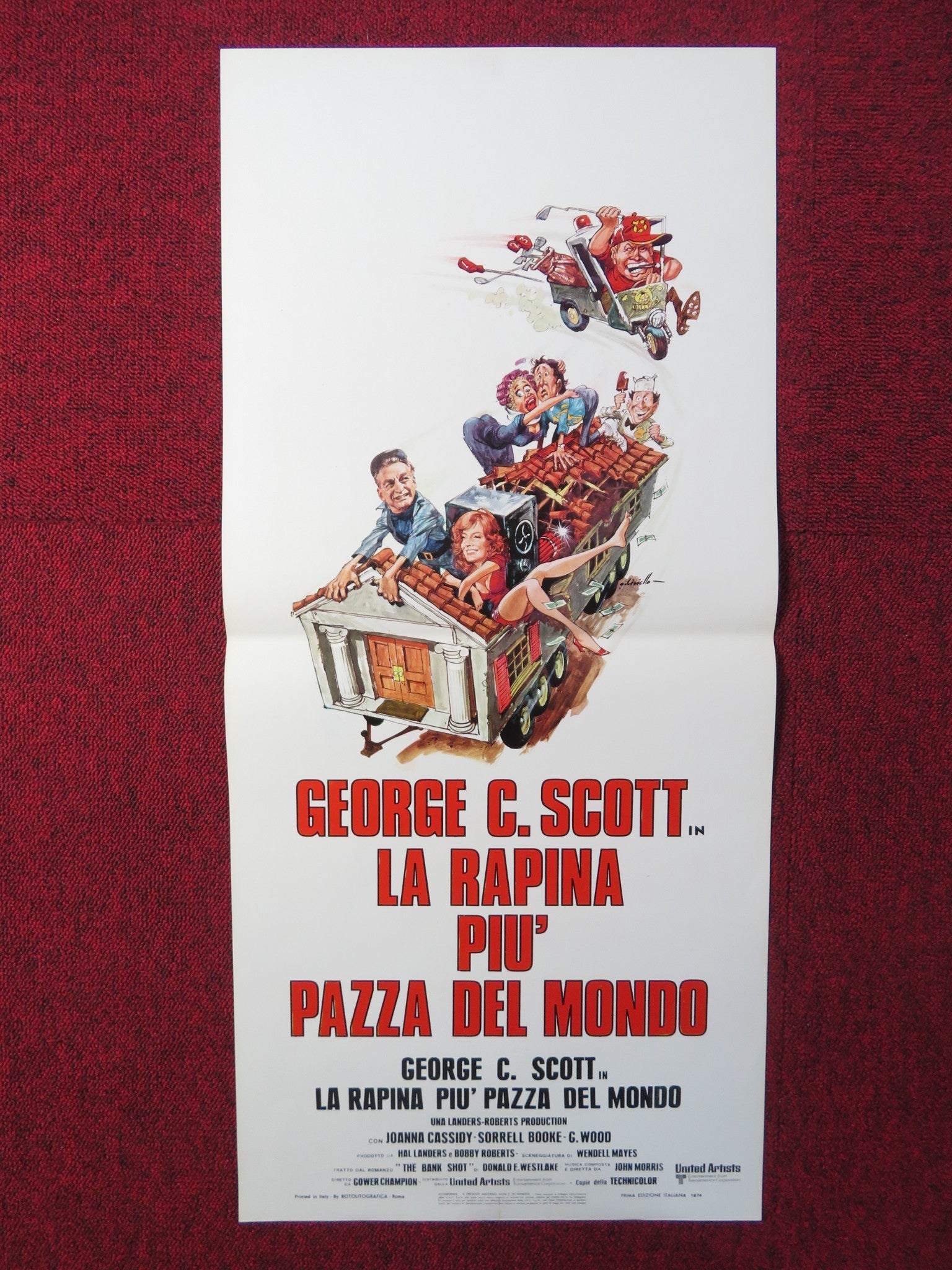THE BANK SHOT ITALIAN LOCANDINA POSTER GEORGE C. SCOTT JOANNA CASSIDY 1974 Rendezvous Cinema Movie posters