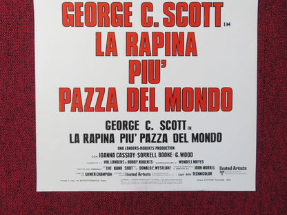 THE BANK SHOT ITALIAN LOCANDINA POSTER GEORGE C. SCOTT JOANNA CASSIDY 1974 Rendezvous Cinema Movie posters