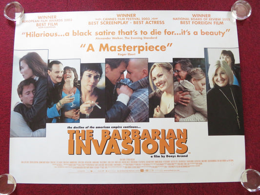 THE BARBARIAN INVASIONS UK QUAD (30"x 40") ROLLED POSTER REMY GIRARD 2003 Rendezvous Cinema Movie posters