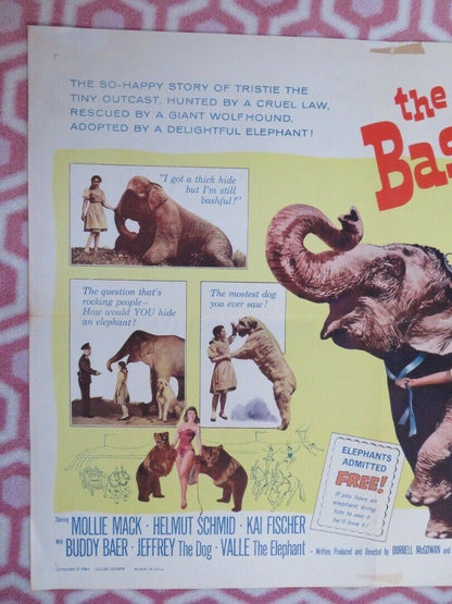THE BASHFUL ELEPHANT US HALF SHEET (22"x 28") POSTER MOLLIE MACK 1962 Movie posters