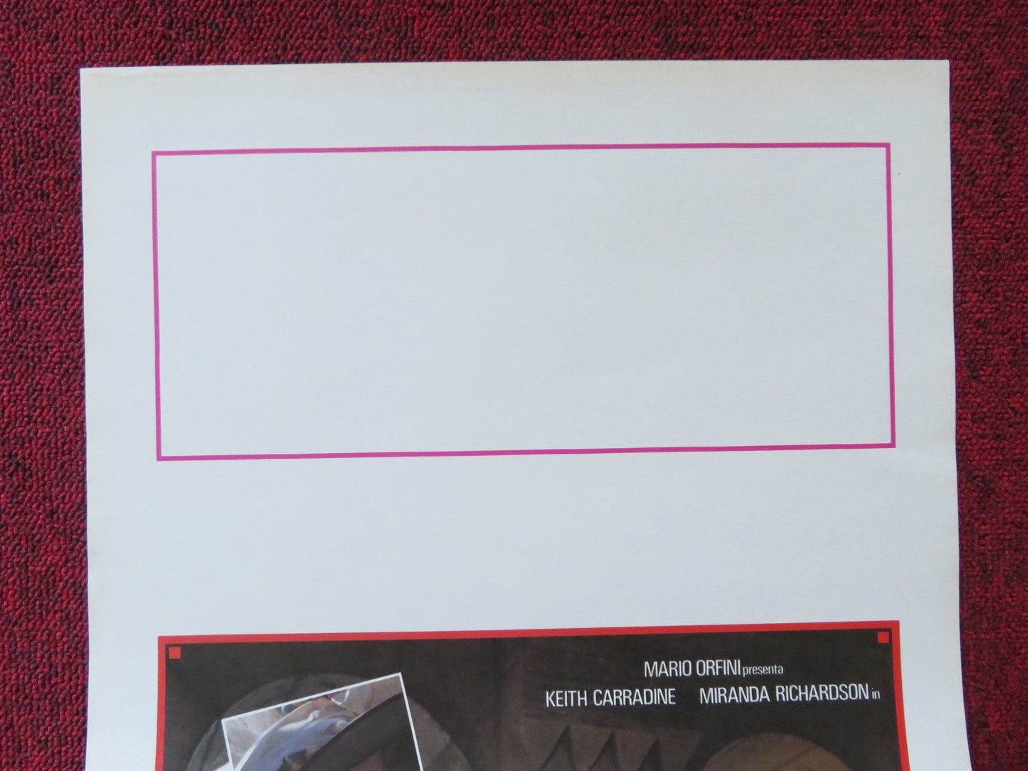 THE BATCHELOR ITALIAN LOCANDINA POSTER KEITH CARRADINE MIRANDA RICHARDSON 1990 Rendezvous Cinema Movie posters