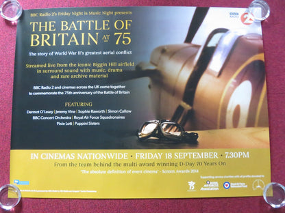 THE BATTLE OF BRITAIN AT 75 UK QUAD (30"x 40") ROLLED POSTER BBC RADIO 2 Rendezvous Cinema Movie posters