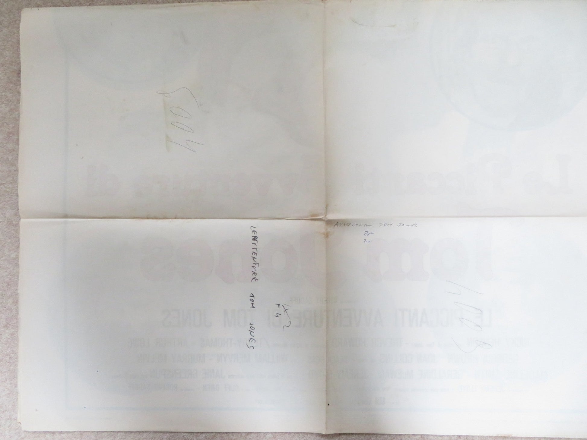 THE BAWDY ADVENTURES OF TOM JONES ITALIAN 2 FOGLIO POSTER NICKY HENSON 1976 Rendezvous Cinema Movie posters