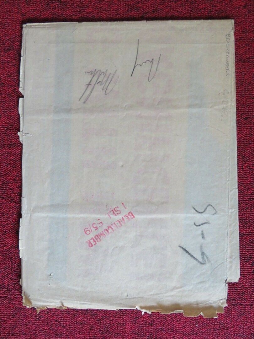 THE BEACHCOMBER FOLDED US ONE SHEET POSTER GLYNIS JOHNS ROBERT NEWTON 1955 Movie posters