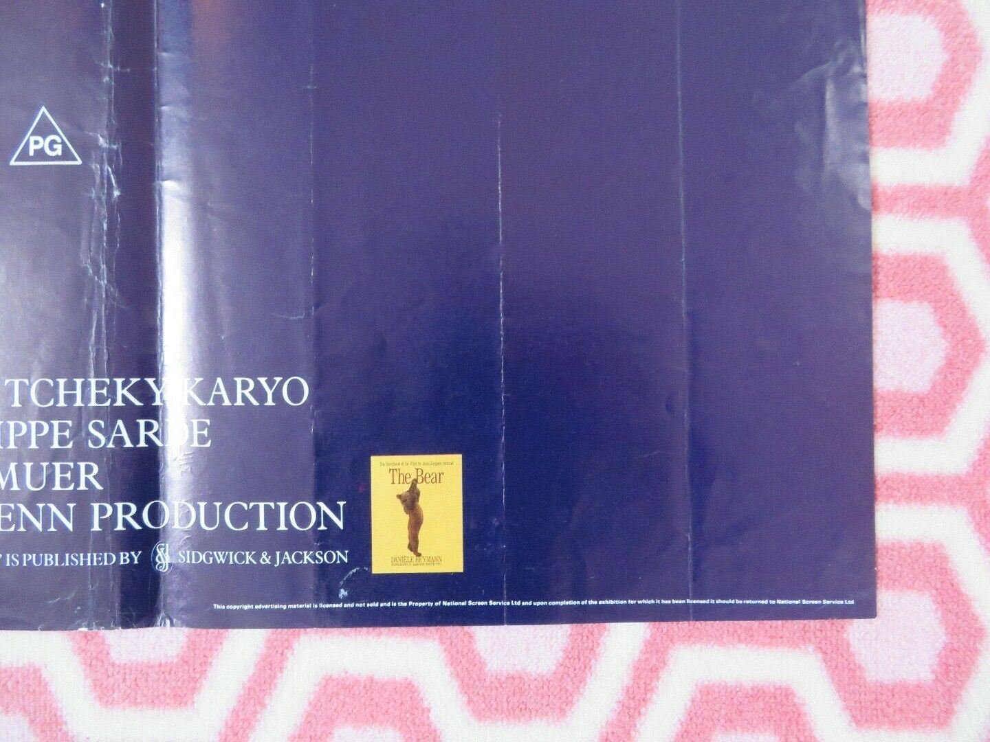 THE BEAR BRITISH QUAD (30"x40") POSTER JAMES OLIVER CURWOOD Movie posters