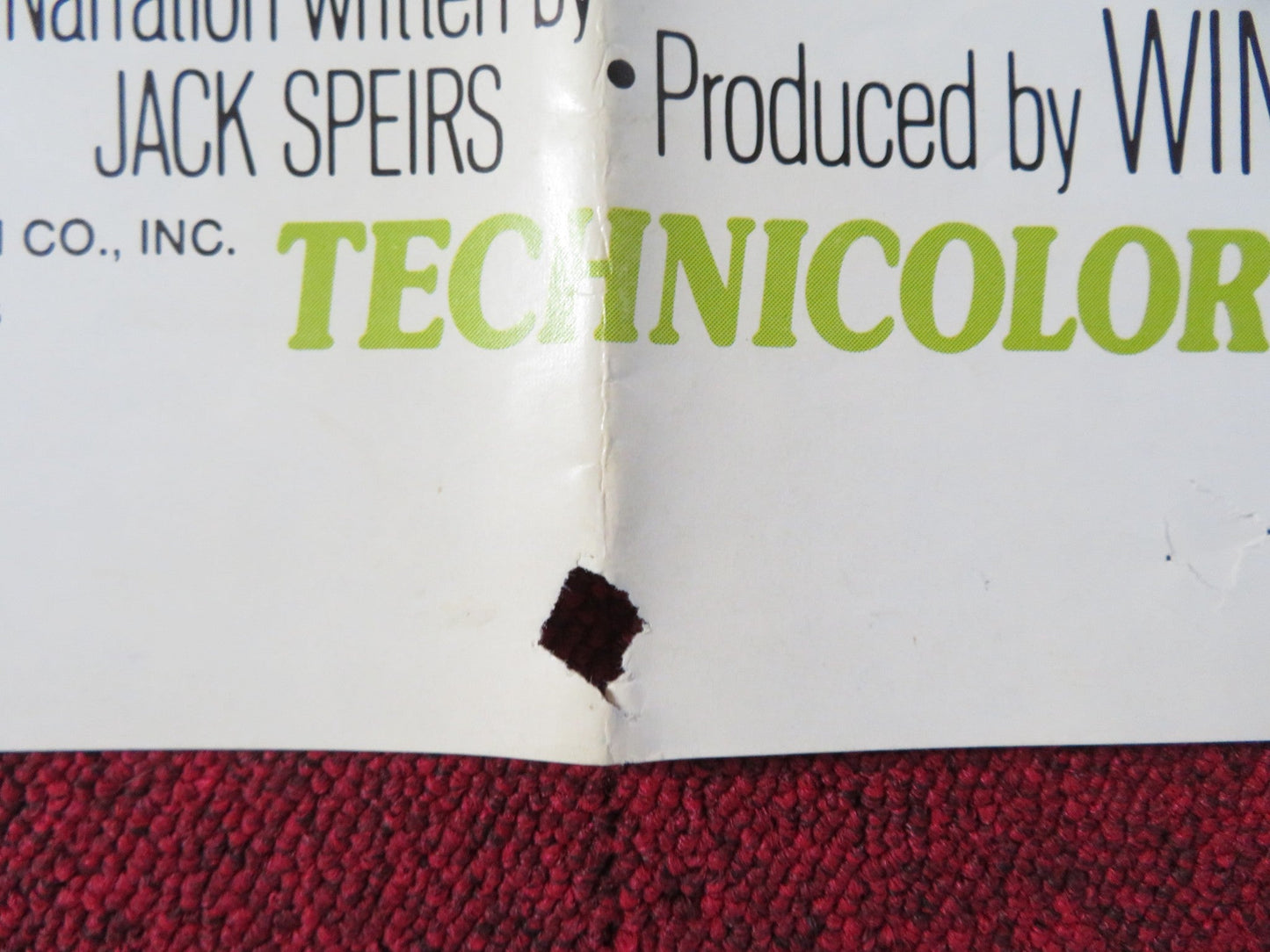 THE BEARS AND I FOLDED US ONE SHEET POSTER PATRICK WAYNE CHIEF DAN GEORGE 1974 Rendezvous Cinema Movie posters