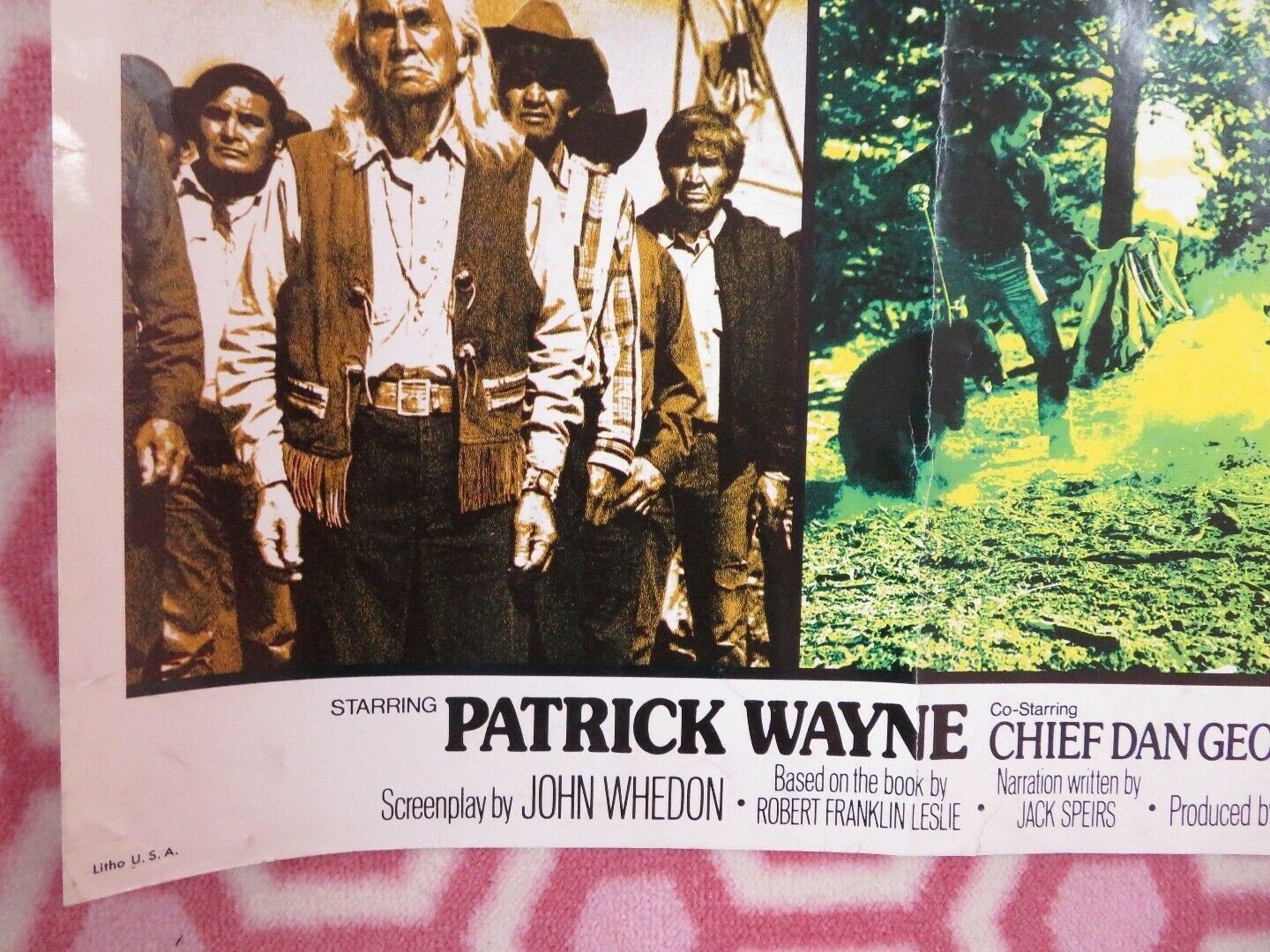 THE BEARS AND I US HALF SHEET (22"x 28") POSTER DISNEY PATRICK WAYNE 1974 Movie posters