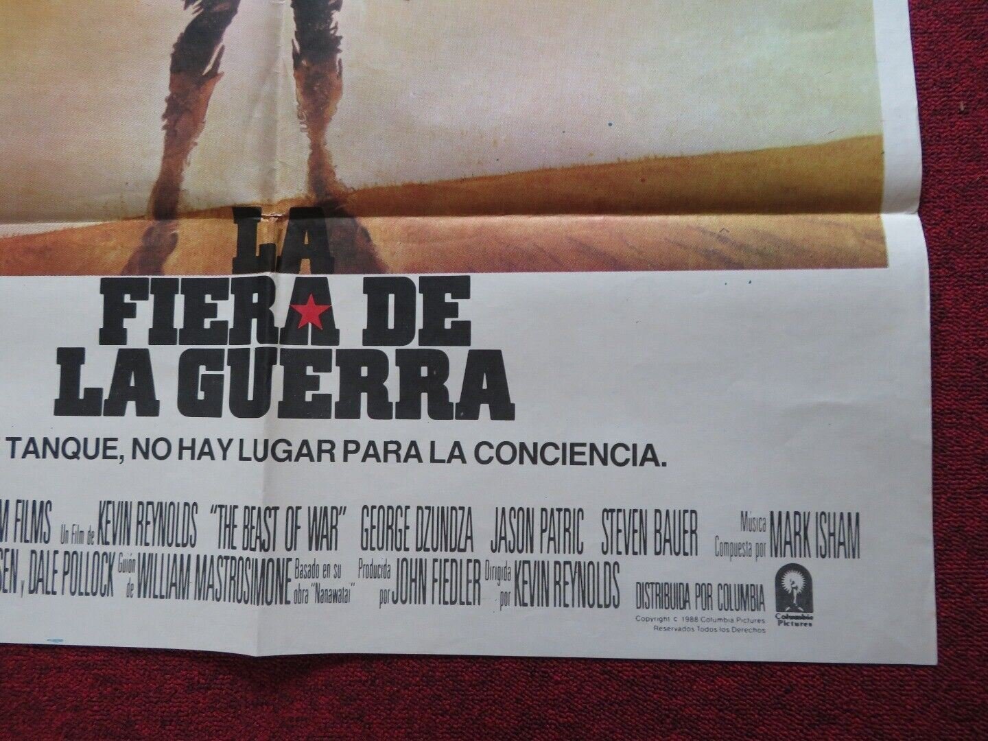 THE BEAST OF WAR FOLDED ARGENTINA ONE SHEET POSTER GEORGE DZUNDZA JASON PATRICK - Rendezvous Cinema