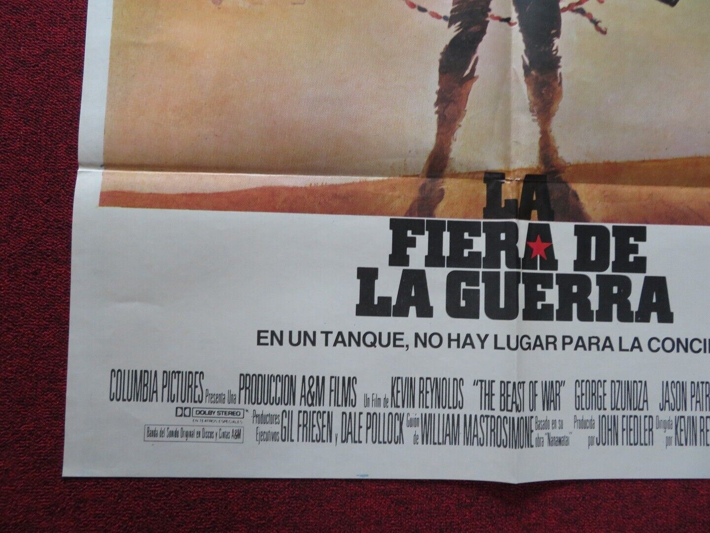 THE BEAST OF WAR FOLDED ARGENTINA ONE SHEET POSTER GEORGE DZUNDZA JASON PATRICK - Rendezvous Cinema