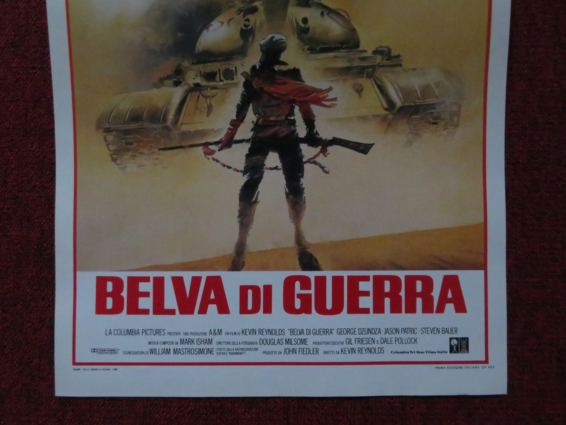THE BEAST OF WAR ITALIAN LOCANDINA POSTER GEORGE DZUNDZA JASON PATRICK 1988 Rendezvous Cinema Movie posters