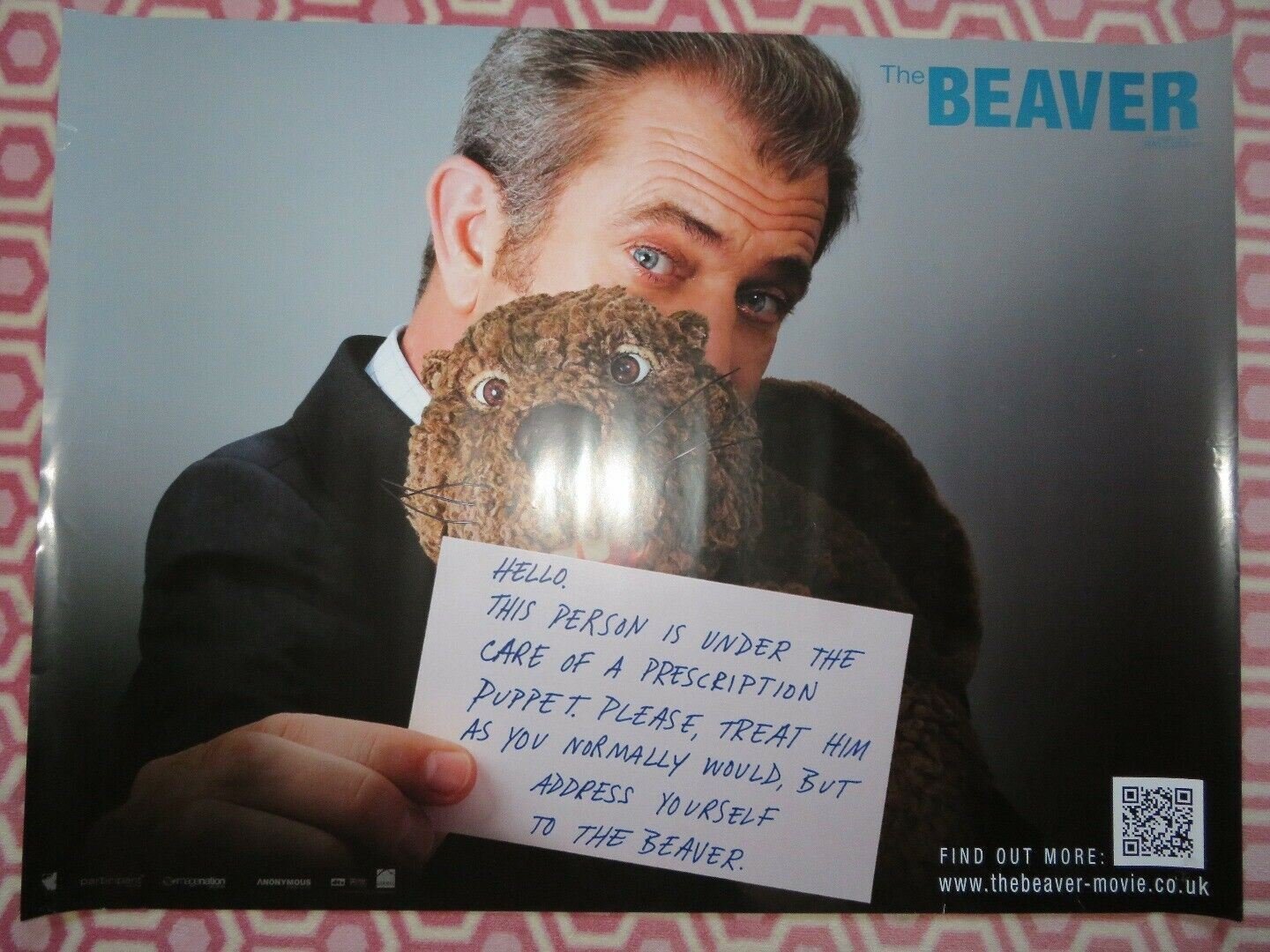 THE BEAVER QUAD (30"x 40") ROLLED POSTER MEL GIBSON JODIE FOSTER 2011 Movie posters