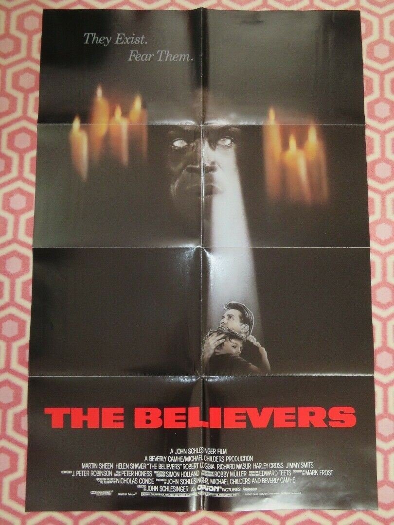 THE BELIEVERS FOLDED US ONE SHEET POSTER MARTIN SHEEN HELEN SHAVER 1987 Movie posters
