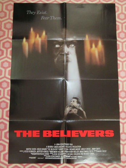 THE BELIEVERS FOLDED US ONE SHEET POSTER MARTIN SHEEN HELEN SHAVER 1987 Movie posters