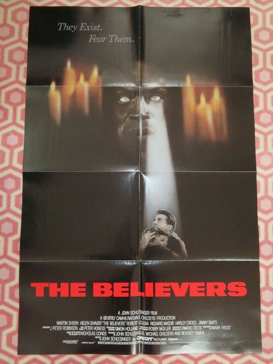 THE BELIEVERS FOLDED US ONE SHEET POSTER MARTIN SHEEN HELEN SHAVER 1987 Movie posters