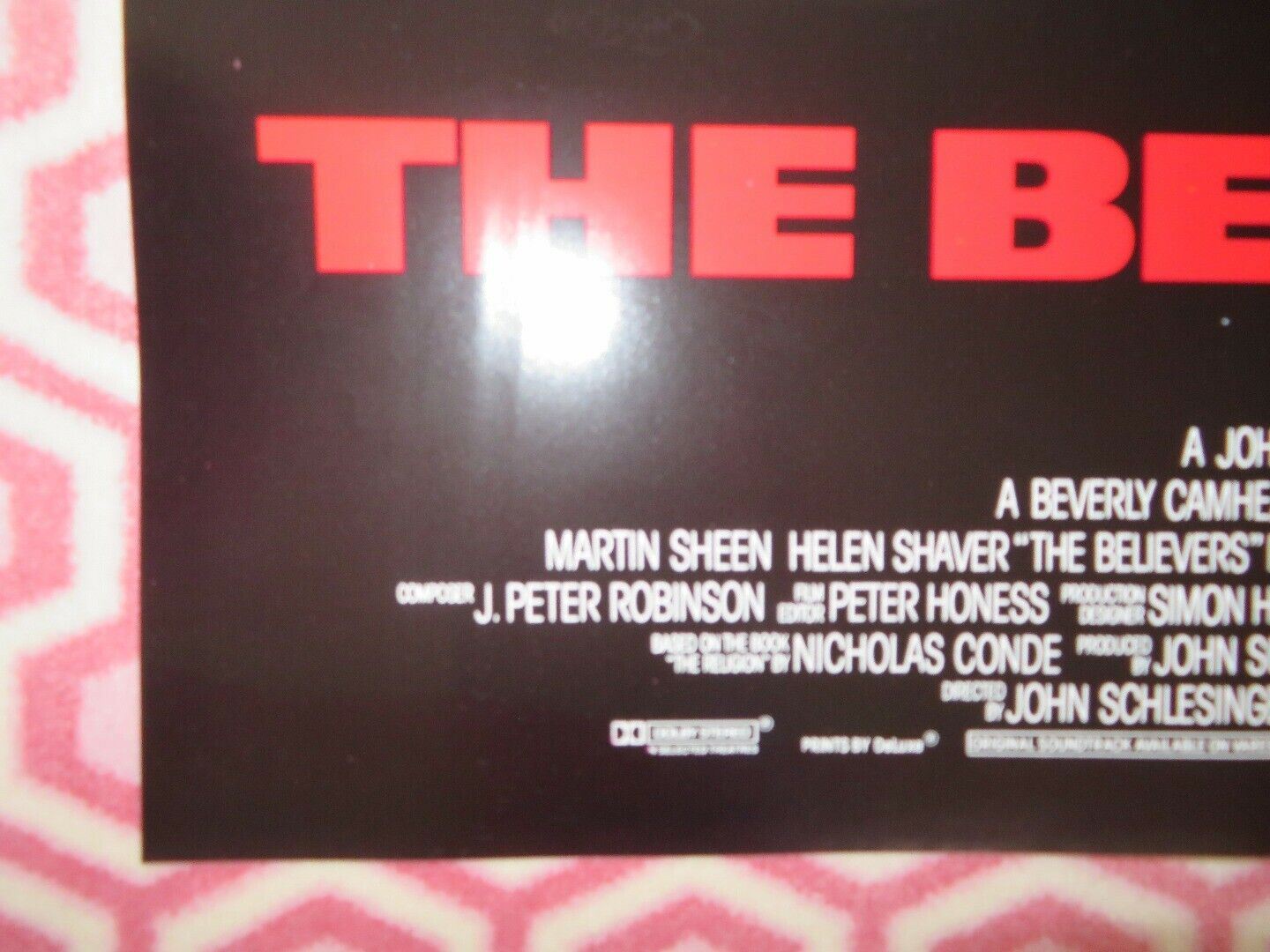 THE BELIEVERS FOLDED US ONE SHEET POSTER MARTIN SHEEN HELEN SHAVER 1987 Movie posters