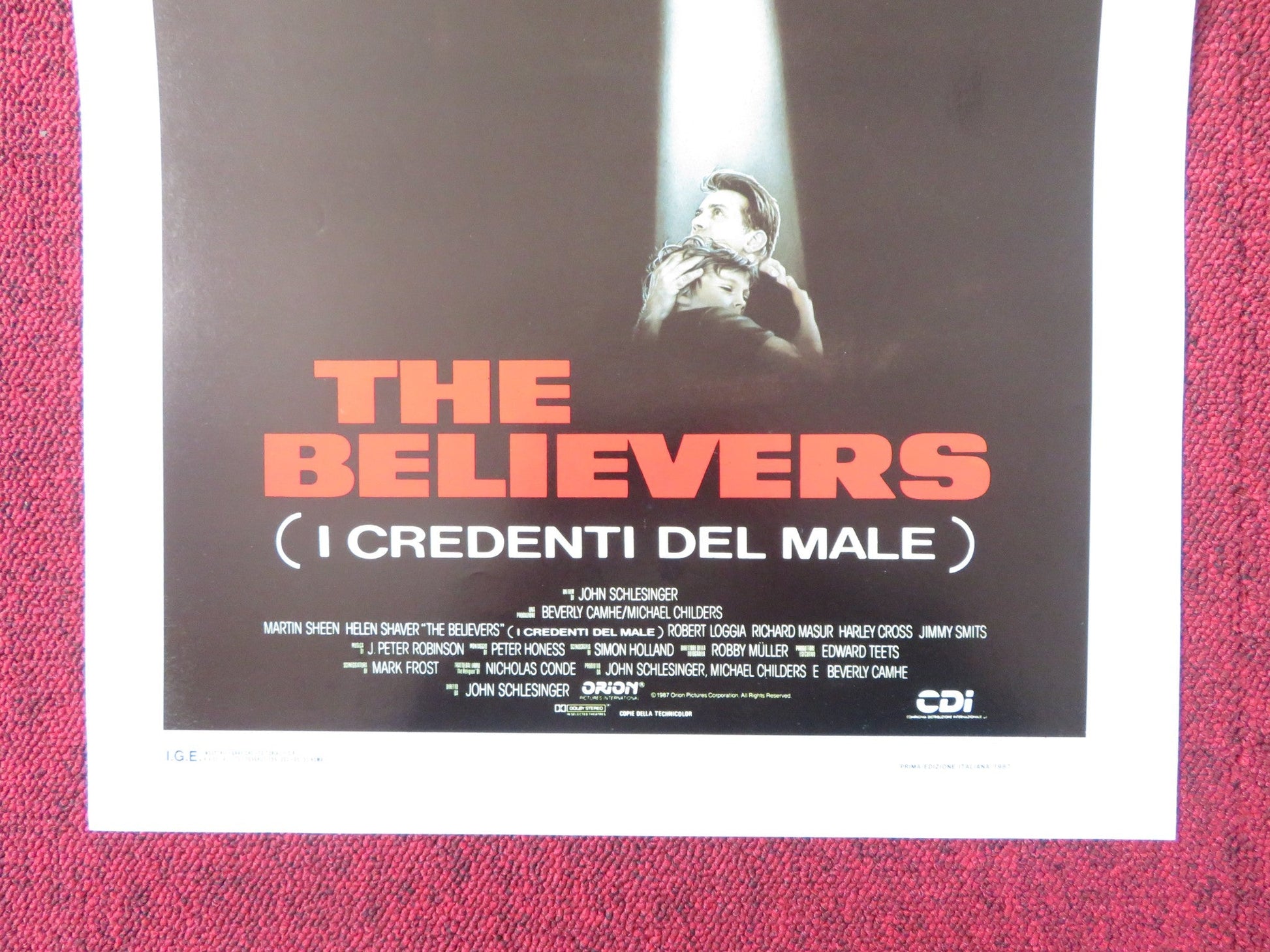 THE BELIEVERS ITALIAN LOCANDINA POSTER MARTIN SHEEN HELEN SHAVER 1987 Rendezvous Cinema Movie posters