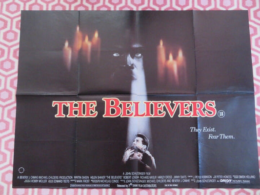 THE BELIEVERS UK ORIGINAL QUAD POSTER JOHN SCHLESINGER MARTIN SHEEN 1987 RARE Movie posters