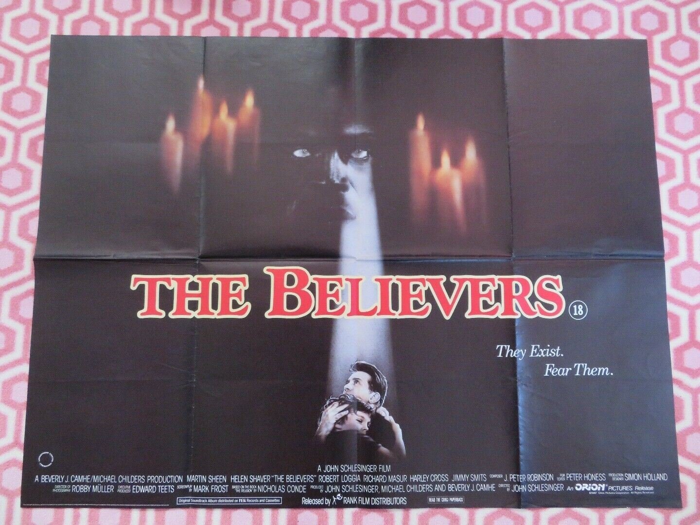 THE BELIEVERS UK ORIGINAL QUAD POSTER JOHN SCHLESINGER MARTIN SHEEN 1987 RARE Movie posters