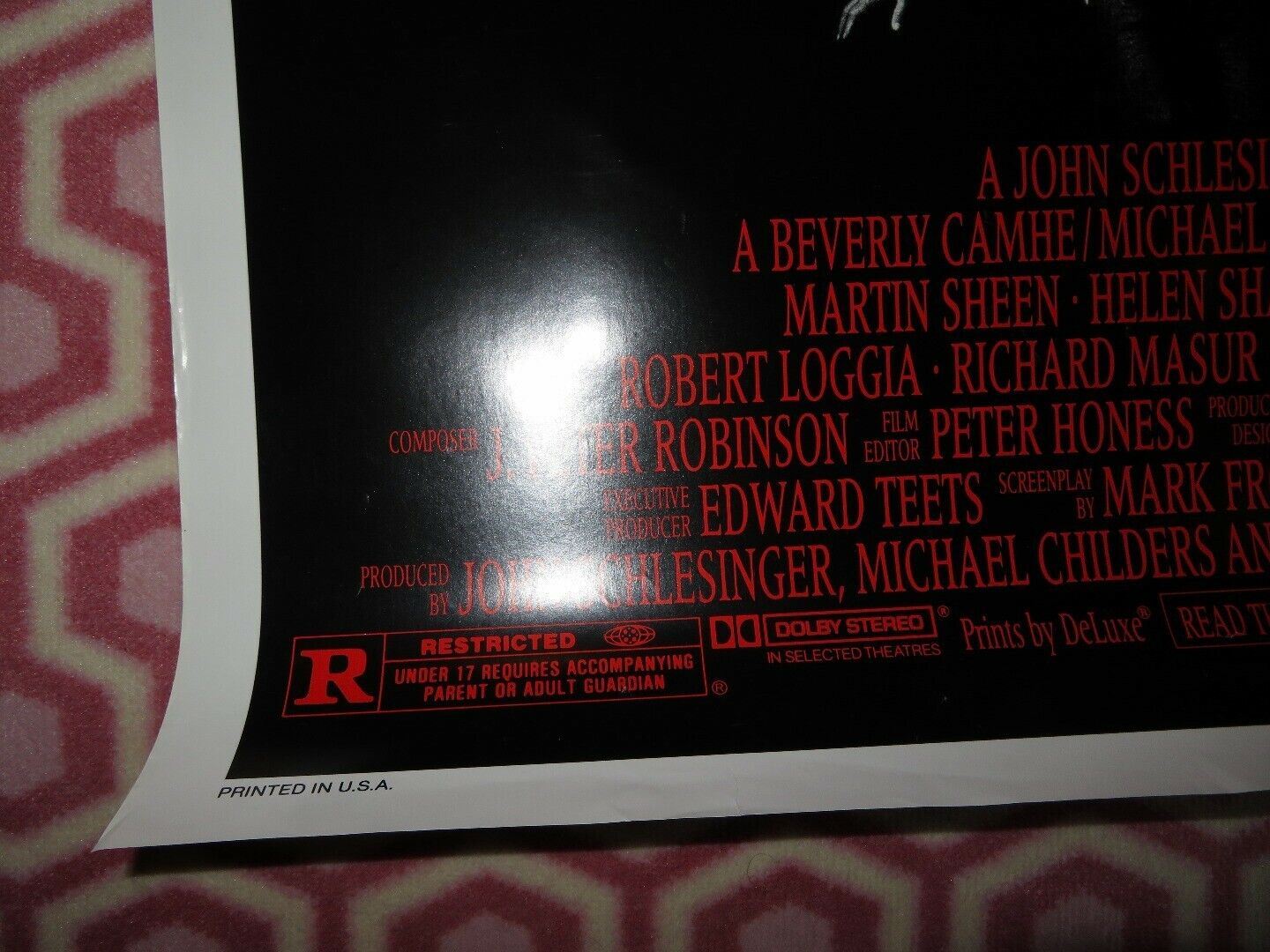 THE BELIEVERS US ONE SHEET ROLLED POSTER MARTIN SHEEN HELEN SHAVER Movie posters