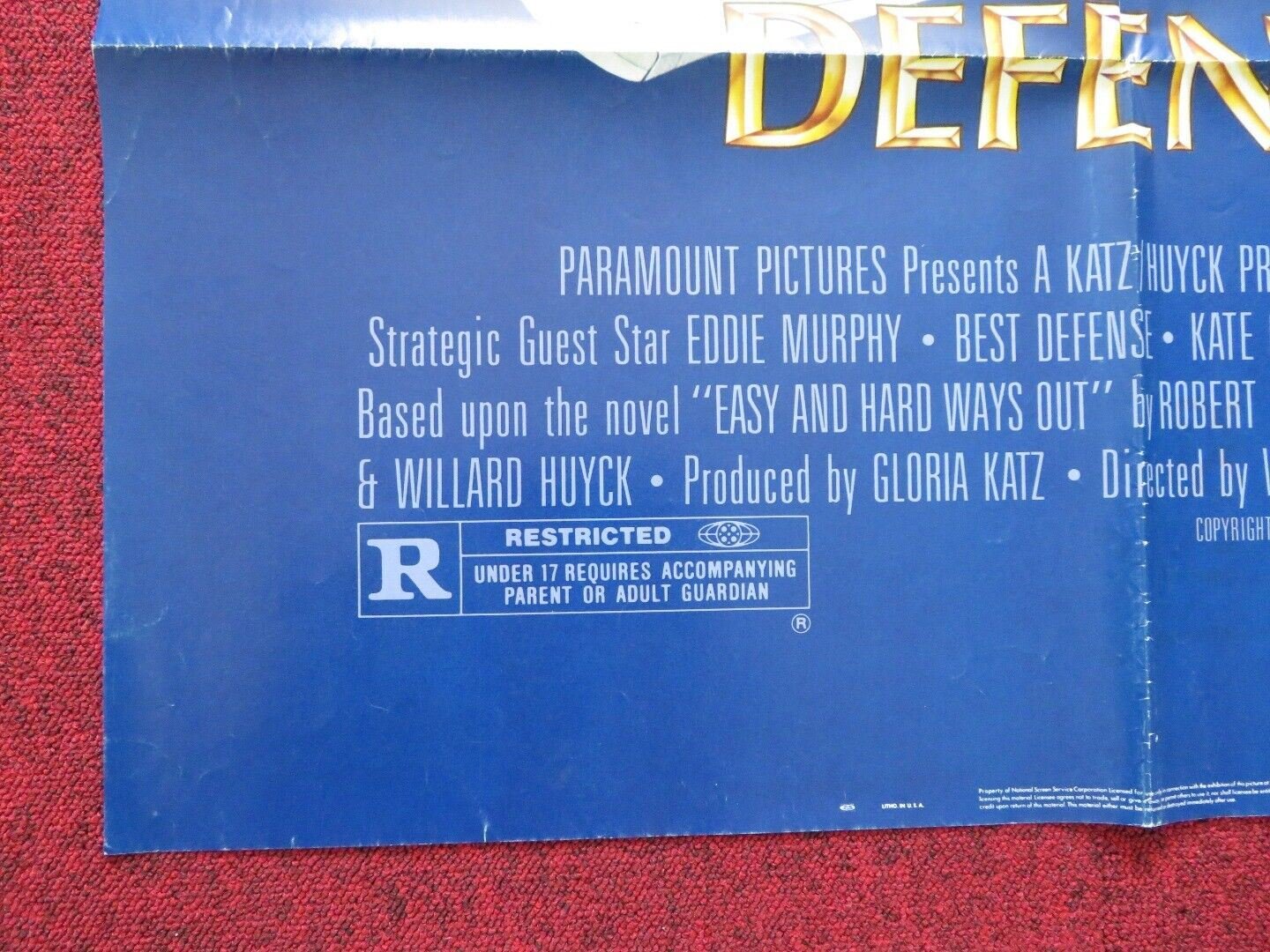 THE BEST DEFENSE FOLDED US ONE SHEET POSTER DUDLEY MOORE EDDIE MURPHY 1984 Movie posters