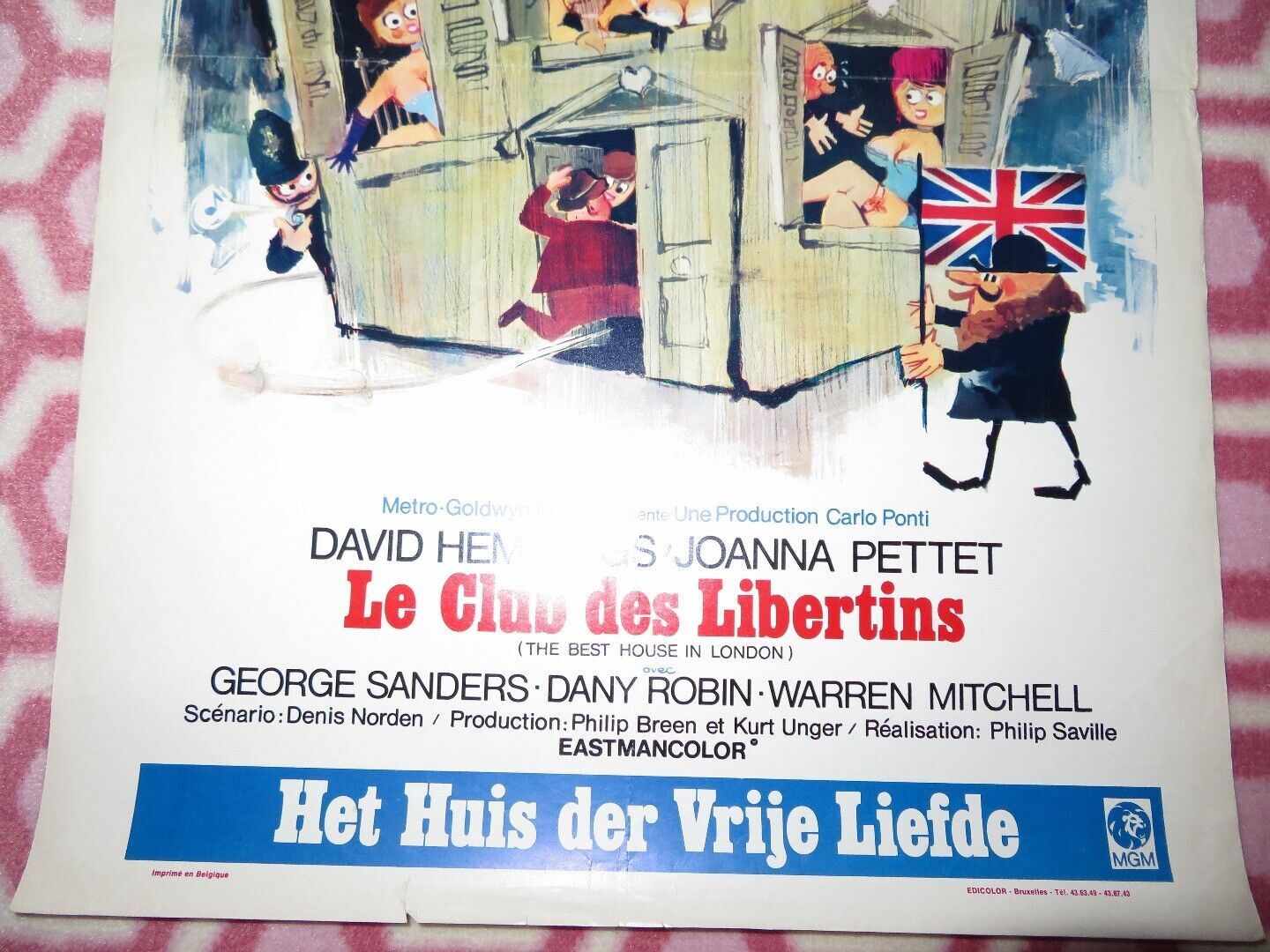 THE BEST HOUSE IN LONDON / LE CLUB DES LIBERTINS BELGIUM (23"x 15") POSTER 1969 - Rendezvous Cinema