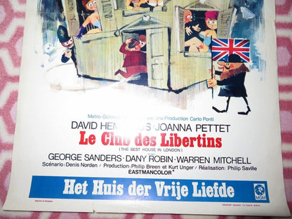 THE BEST HOUSE IN LONDON / LE CLUB DES LIBERTINS BELGIUM (23"x 15") POSTER 1969 - Rendezvous Cinema