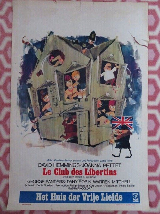 THE BEST HOUSE IN LONDON / LE CLUB DES LIBERTINS BELGIUM (23"x 15") POSTER 1969 - Rendezvous Cinema