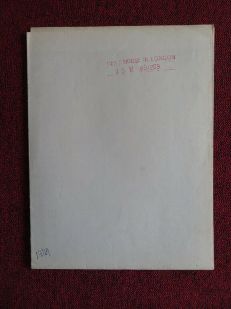 THE BEST HOUSE IN LONDON US ONE SHEET POSTER DAVID HEMMINGS JOANNA PETTET 1969 Movie posters
