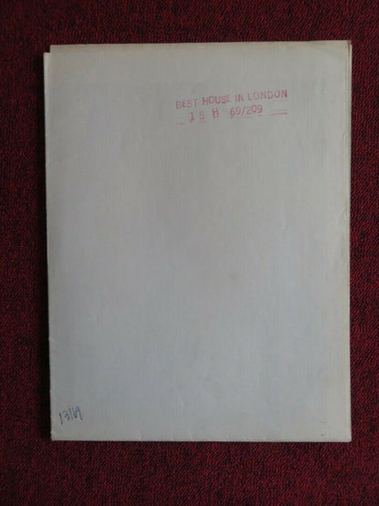 THE BEST HOUSE IN LONDON US ONE SHEET POSTER DAVID HEMMINGS JOANNA PETTET 1969 Movie posters