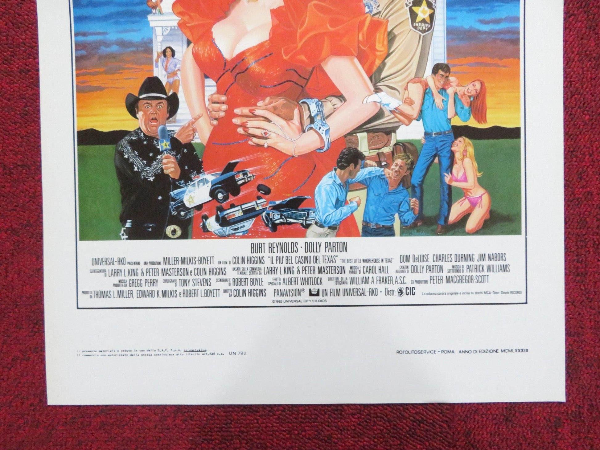 THE BEST LITTLE WHOREHOUSE IN TEXAS ITALIAN LOCANDINA POSTER DOLLY PARTON 1983 Rendezvous Cinema Movie posters