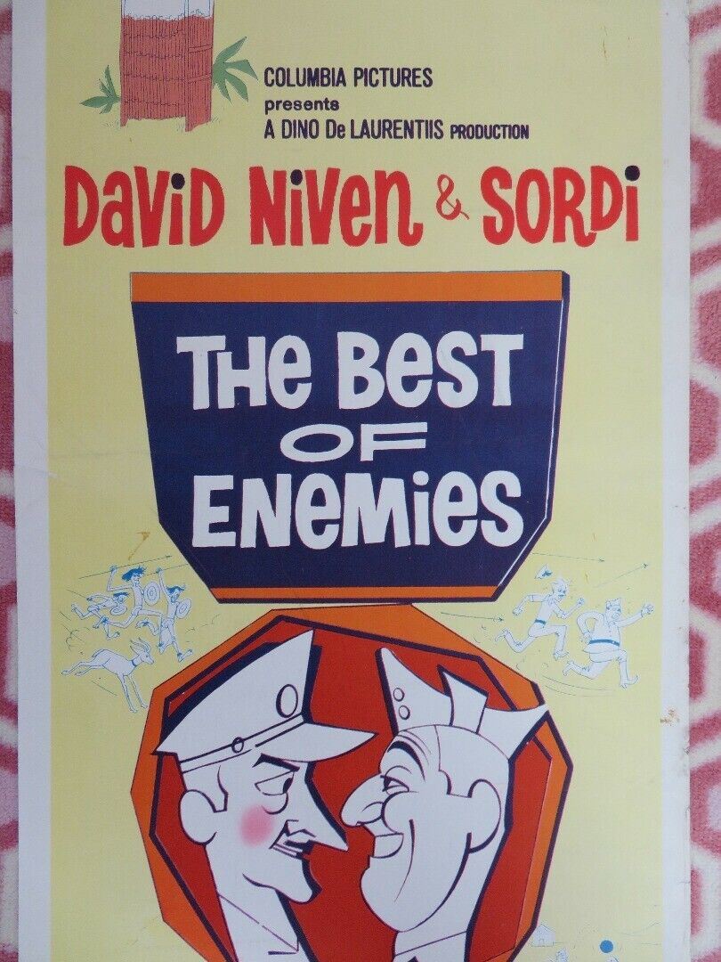 THE BEST OF ENEMIES US INSERT (14"x 36") POSTER DAVID NIVEN SORDI 1962 - Rendezvous Cinema