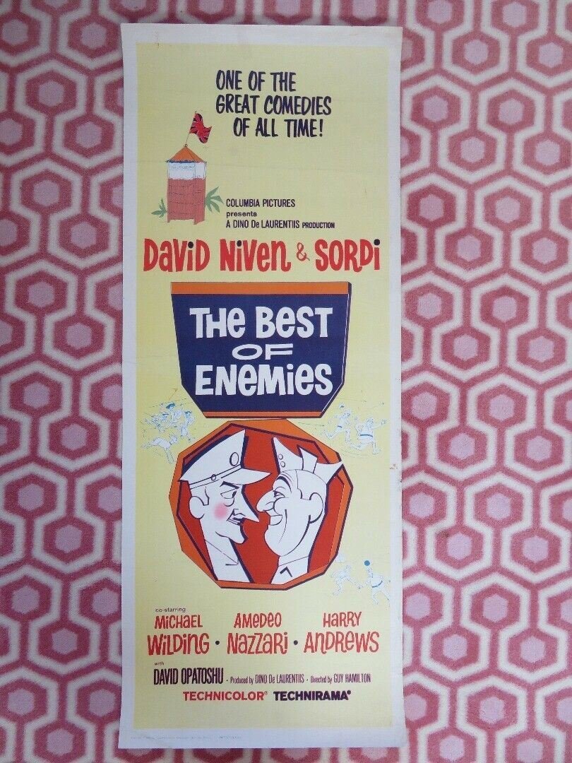 THE BEST OF ENEMIES US INSERT (14"x 36") POSTER DAVID NIVEN SORDI 1962 - Rendezvous Cinema
