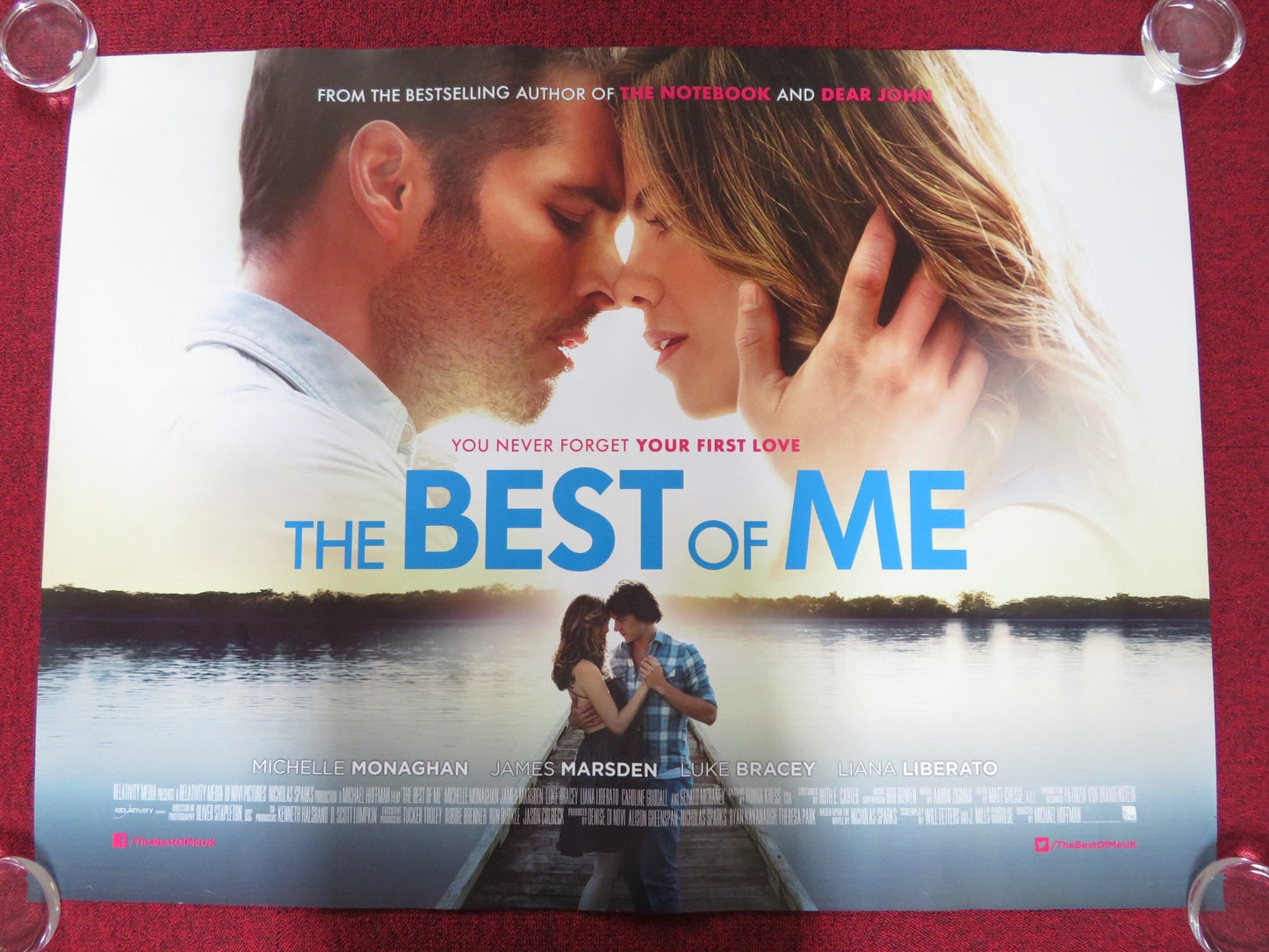 THE BEST OF ME UK QUAD (30"x 40") ROLLED POSTER MICHELLE MONAGHAN 2014 Rendezvous Cinema Movie posters