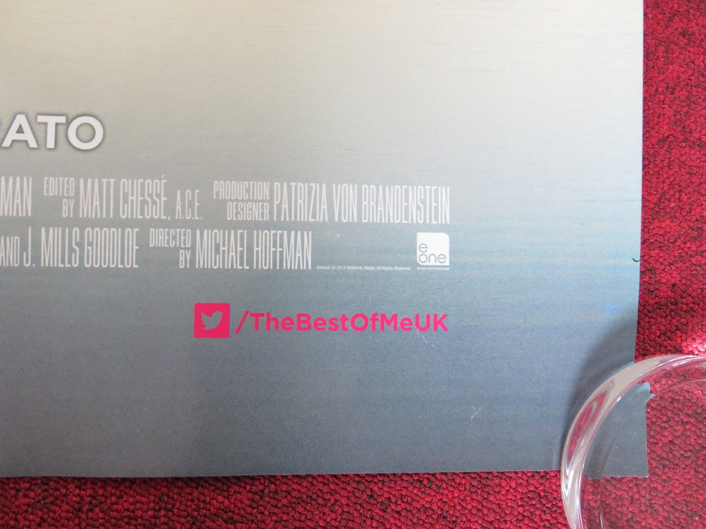 THE BEST OF ME UK QUAD (30"x 40") ROLLED POSTER MICHELLE MONAGHAN 2014 Rendezvous Cinema Movie posters