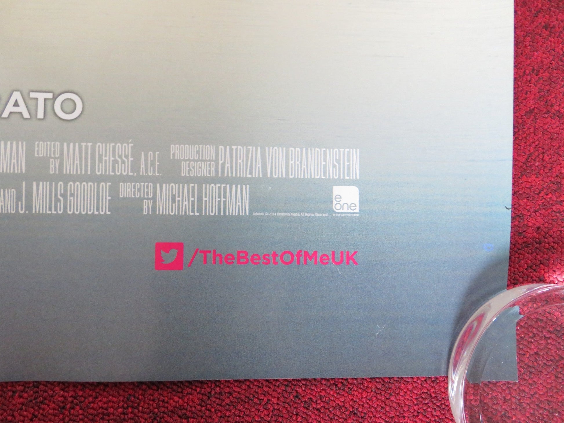 THE BEST OF ME UK QUAD (30"x 40") ROLLED POSTER MICHELLE MONAGHAN 2014 Rendezvous Cinema Movie posters