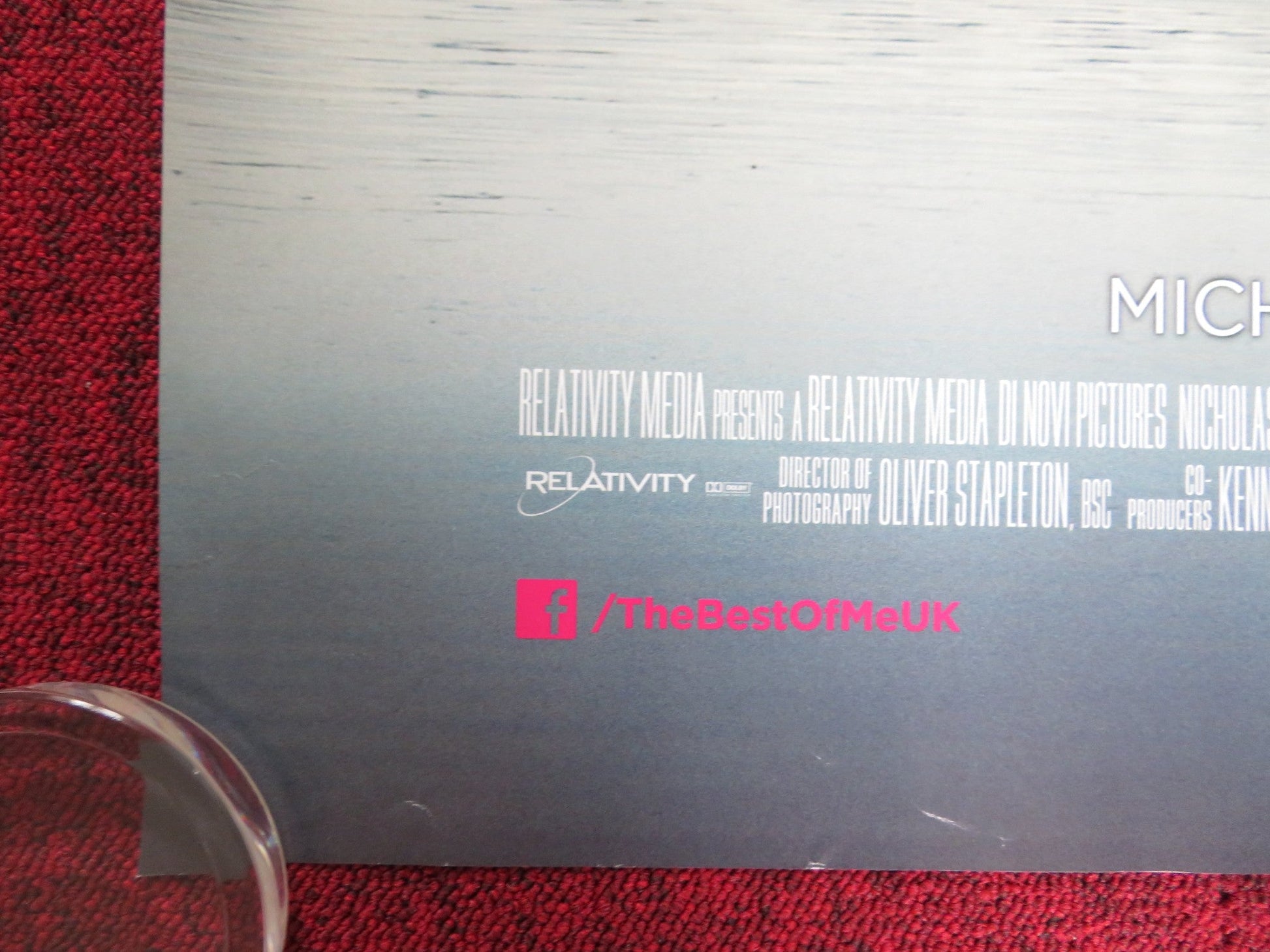 THE BEST OF ME UK QUAD (30"x 40") ROLLED POSTER MICHELLE MONAGHAN 2014 Rendezvous Cinema Movie posters