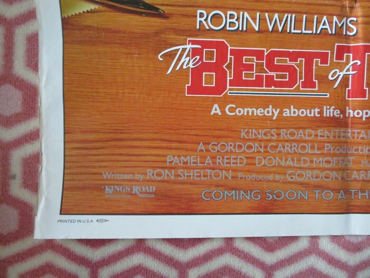 THE BEST OF TIMES US ONE SHEET POSTER ROBIN WILLIAMS KURT RUSSELL 1986 - Rendezvous Cinema