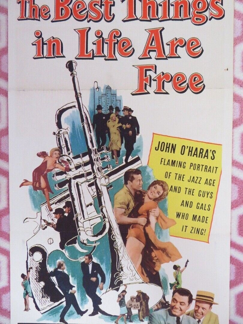 THE BEST THINGS IN LIFE ARE FREE US INSERT (14"x 36") POSTER GORDON MACRAE 1956 Rendezvous Cinema Movie posters