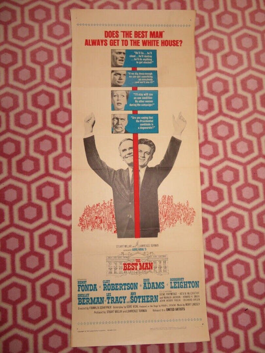 THE BESTMAN US INSERT (14"x 36") POSTER HENRY FONDA EDIE ADAMS 1964 Movie posters