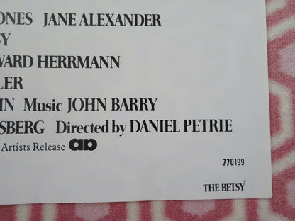 THE BETSY FOLDED US ONE SHEET POSTER HAROLD ROBBIN ROBERT DUVALL 1978 Movie posters