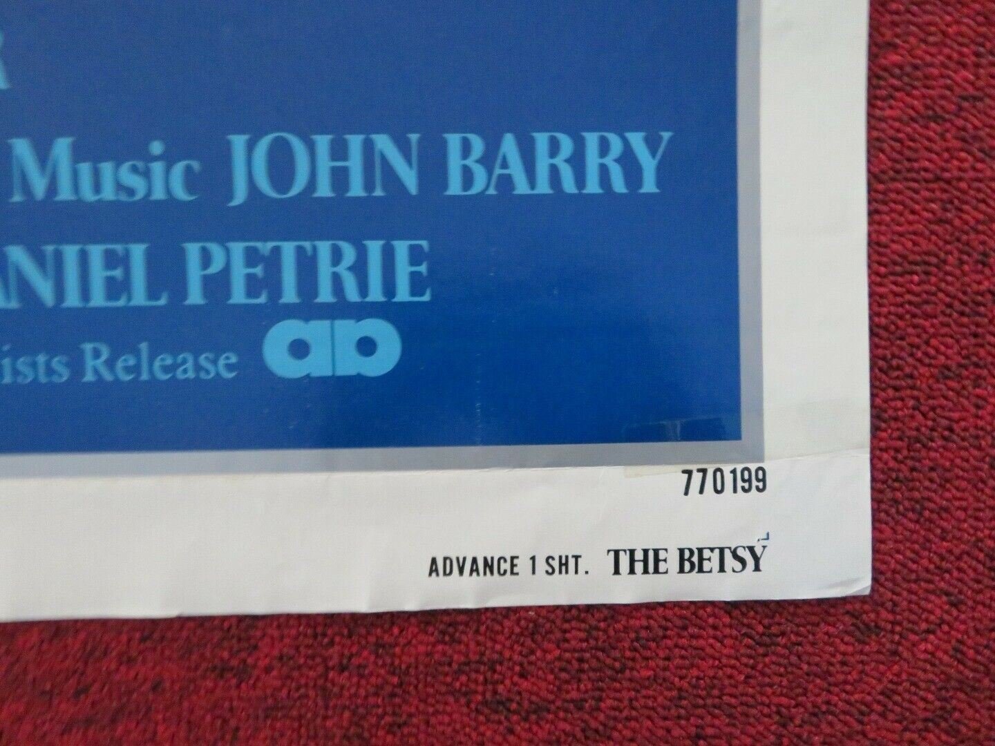 THE BETSY FOLDED US ONE SHEET POSTER ROBERT DUVALL HAROLD ROBBIN 1977 Movie posters