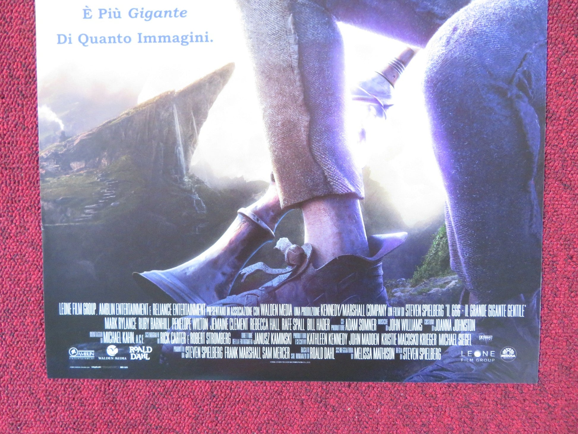 THE BFG ITALIAN LOCANDINA POSTER MARK RYLANCE RUBY BARNHILL 2016 Rendezvous Cinema Movie posters