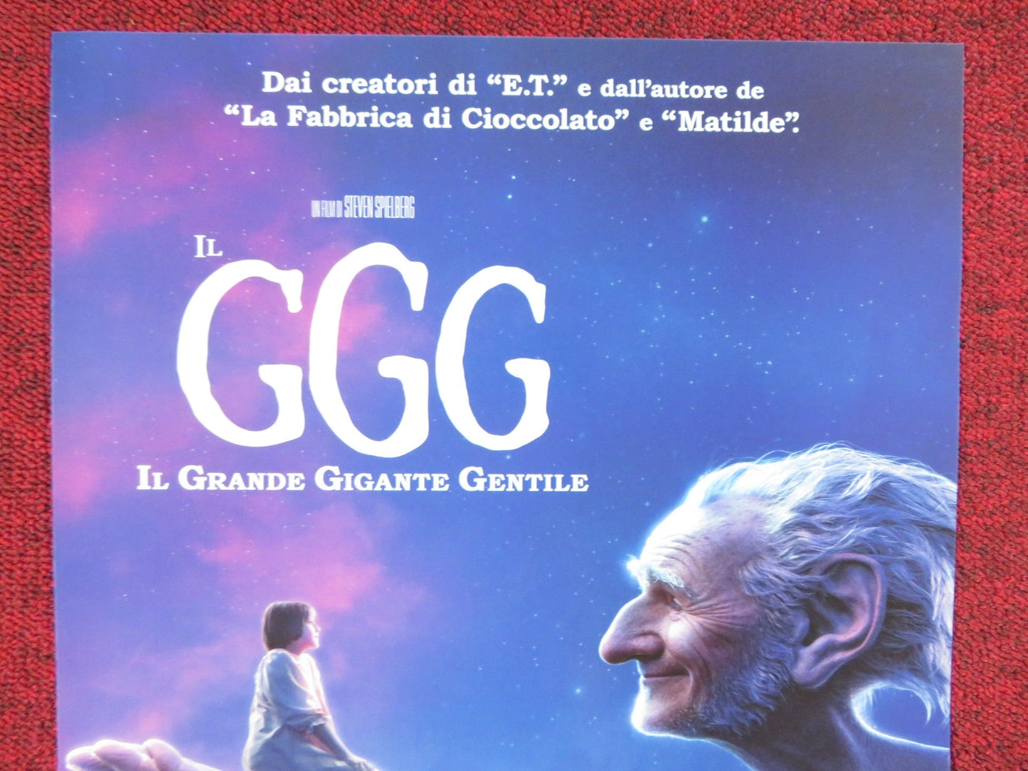 THE BFG ITALIAN LOCANDINA POSTER MARK RYLANCE RUBY BARNHILL 2016 Rendezvous Cinema Movie posters