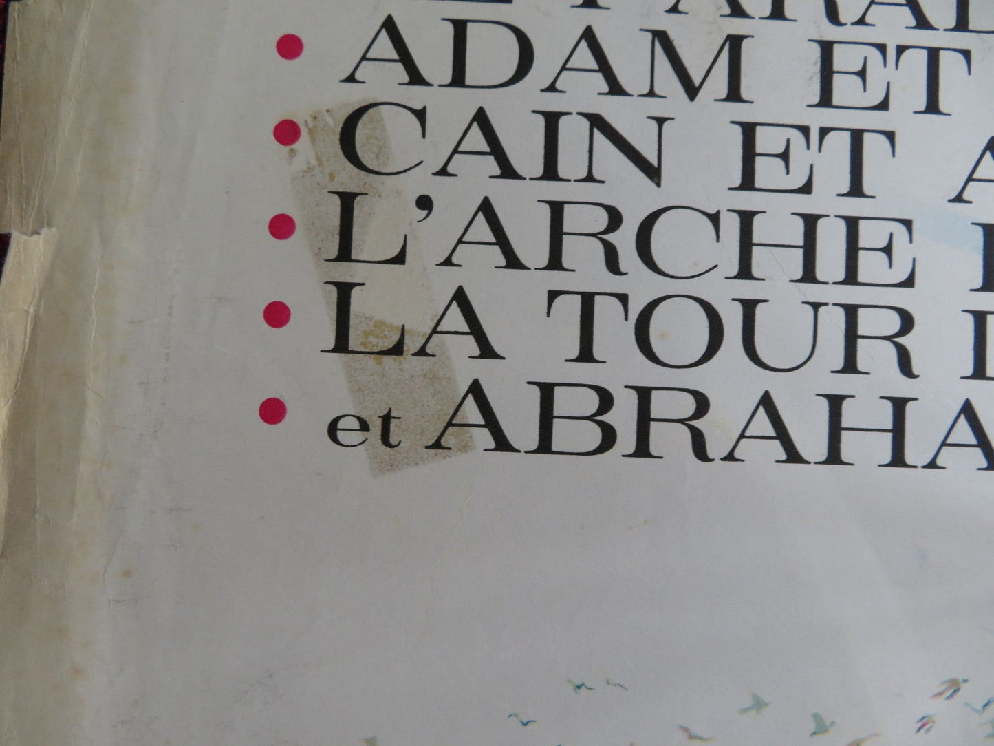 THE BIBLE: IN THE BEGINNING FRENCH POSTER MICHAEL PARKS RICHARD HARRIS 1966 Rendezvous Cinema Movie posters