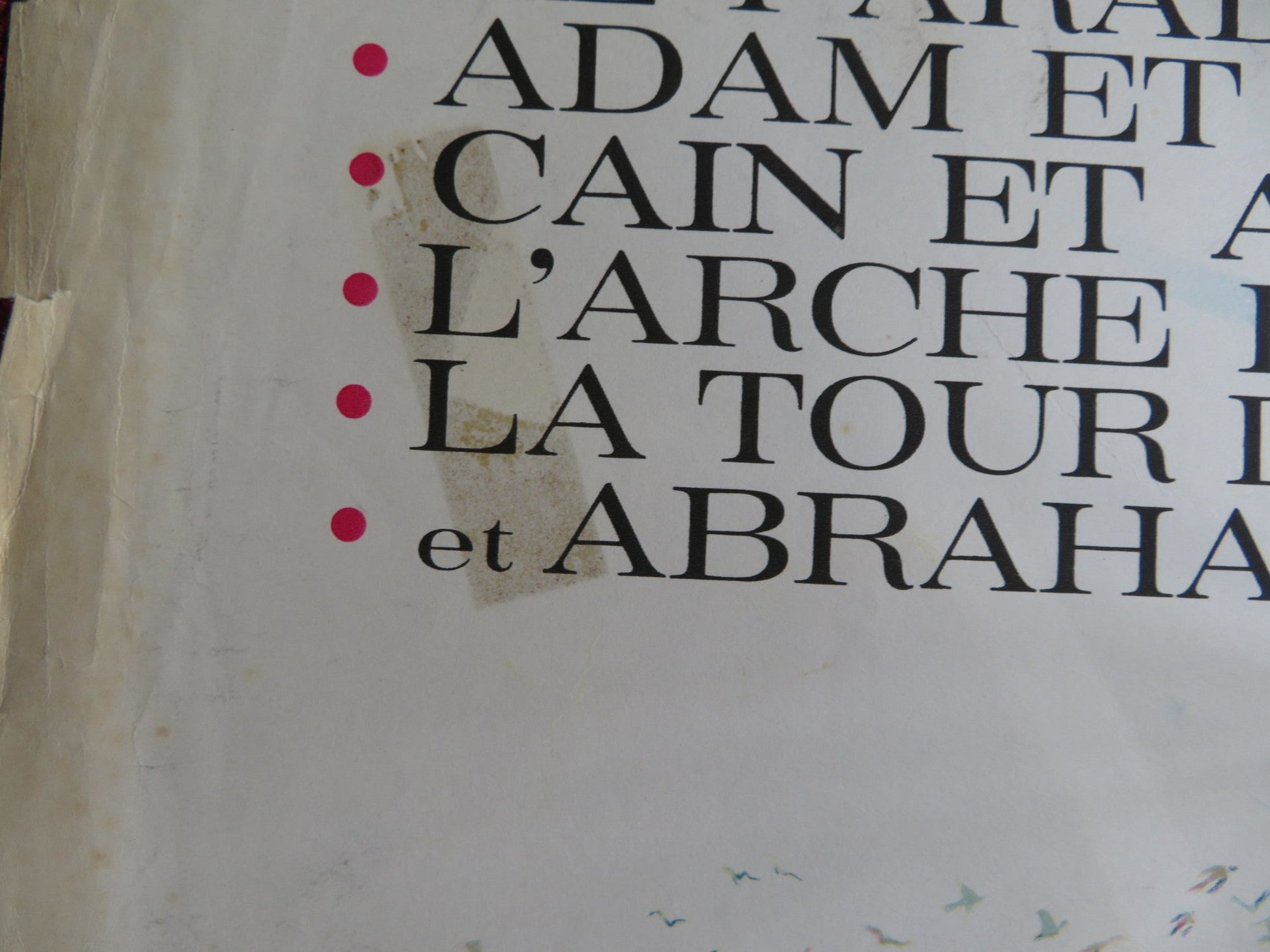 THE BIBLE: IN THE BEGINNING FRENCH POSTER MICHAEL PARKS RICHARD HARRIS 1966 Rendezvous Cinema Movie posters