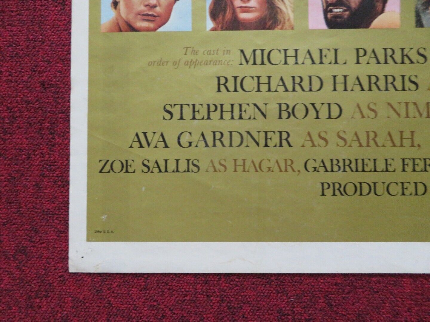 THE BIBLE: IN THE BEGINNING US ONE SHEET POSTER MICHAEL PARKS RICHARD HARRIS Movie posters