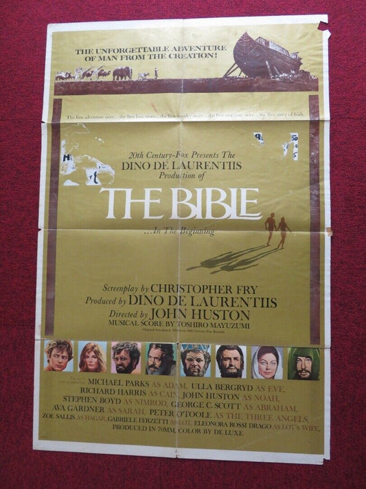 THE BIBLE: IN THE BEGINNING US ONE SHEET POSTER MICHAEL PARKS RICHARD HARRIS Movie posters