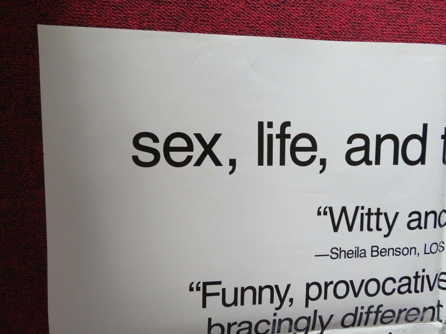 THE BIG BANG FOLDED US ONE SHEET POSTER DARRYL DAWKINS 1989 Movie posters