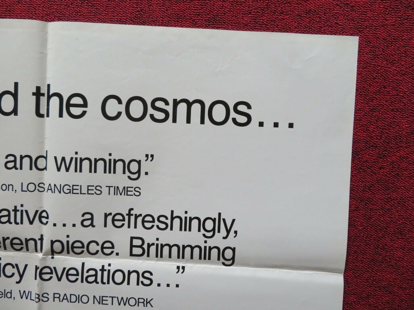 THE BIG BANG FOLDED US ONE SHEET POSTER DARRYL DAWKINS 1989 Movie posters