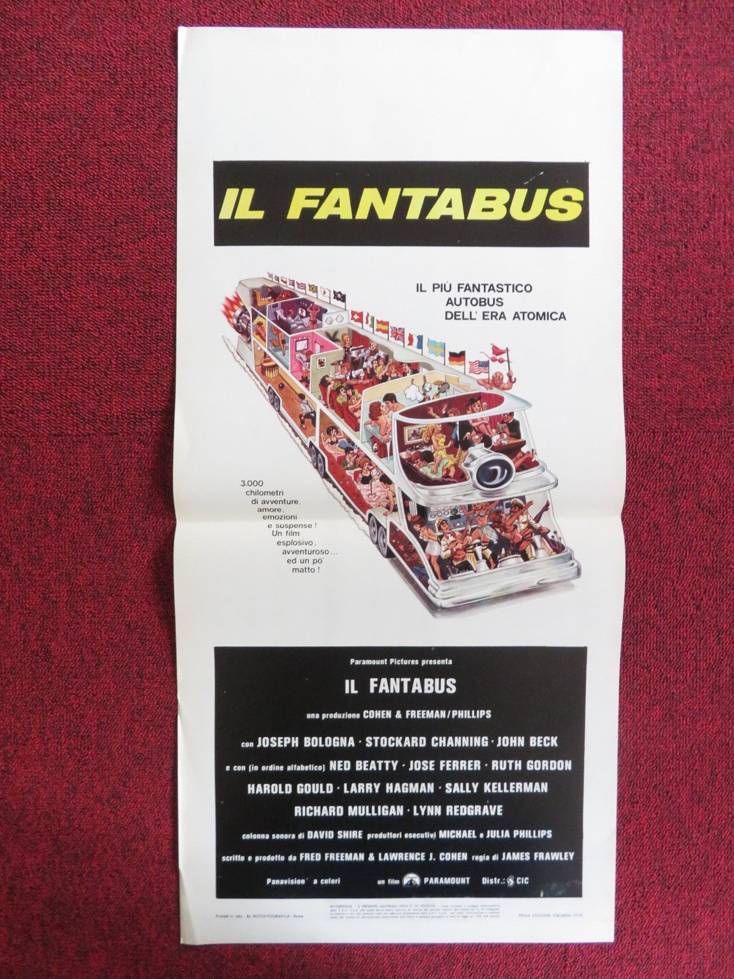 THE BIG BUS ITALIAN LOCANDINA POSTER JOSEPH BOLOGNA STOCKARD CHANNING 1976 Rendezvous Cinema Movie posters